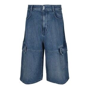 Givenchy Multicutted Denim Cargo Shorts - NWT